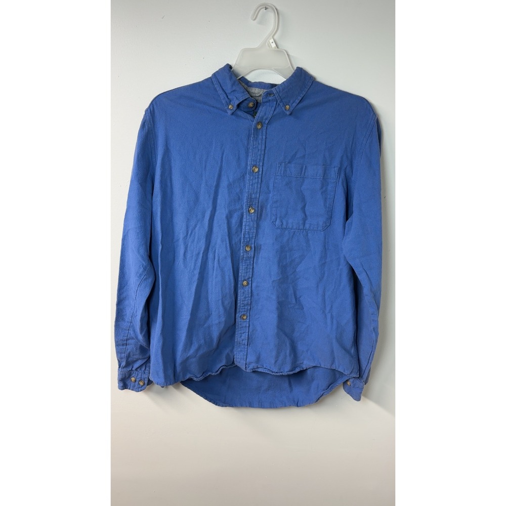 Eddie Bauer | Blue Long Sleeve Button Down Shirt 100% Cotton | Size Large